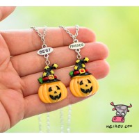 Кулон для двоих друзей "Best Friends. Halloween. Цена за набор